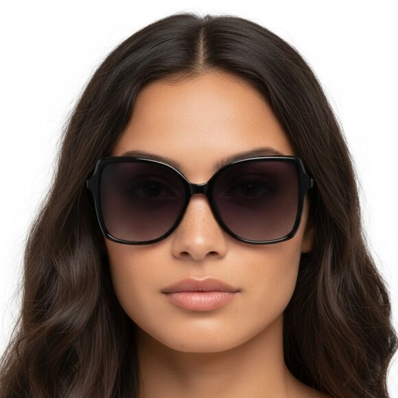 New AuthenticCAROLINA HERRERA Black Square HER 0179/S 2M29O Sunglasses Women